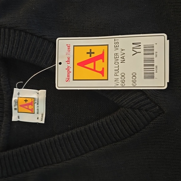 Schools Apparel - Boys Dark Navy Pants and V-Neck Sleeveless Sweater Vest (SET) - Picture 11 of 13